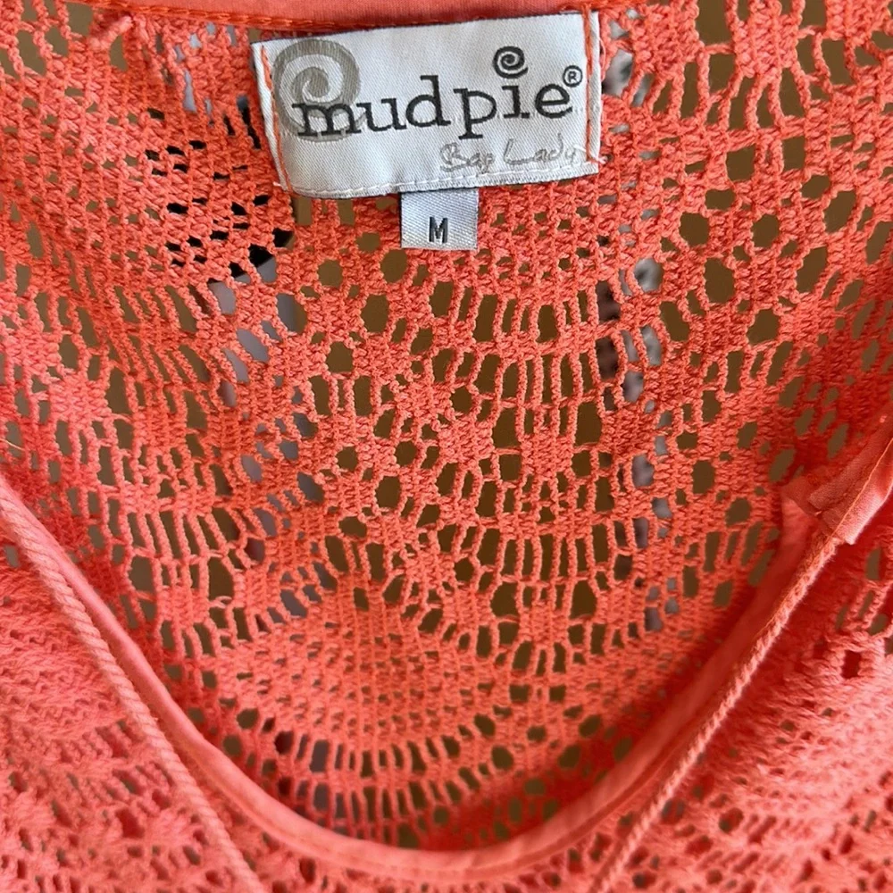Mud Pie Beach Cover-Up in Coral Size:Medium - Picture 2 of 3